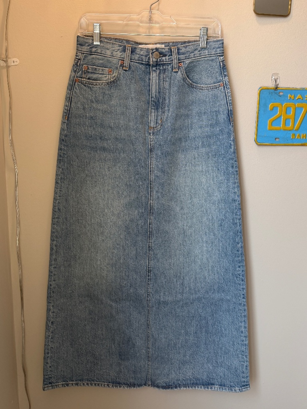 Aritzia Denim Forum The '90s Nina Maxi Jean Skirt